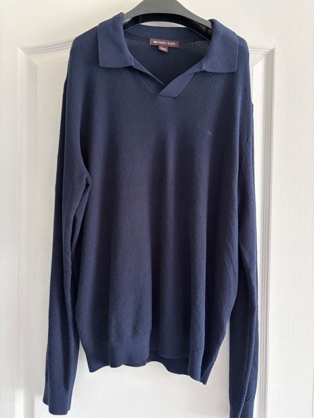 Michael Kors Men's Navy V-Neck Long-Sleeve Sweater